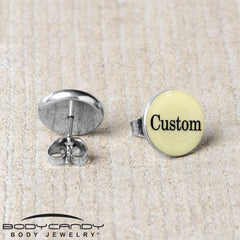 Custom Personalized Glow in the Dark Stud Earrings