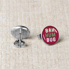 Bah Humbug Holiday Grouch Stud Earrings by Onyx O