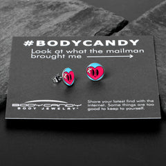 Heartbreak Bandaged Heart Stud Earrings by Onyx O