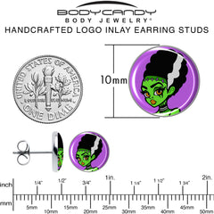 Bride of Frankenstein Stud Earrings by Onyx O
