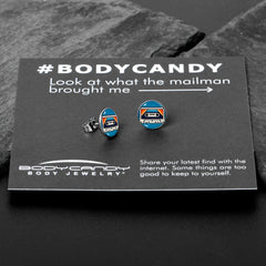 Retro Cassette Tape Stud Earrings by Onyx O