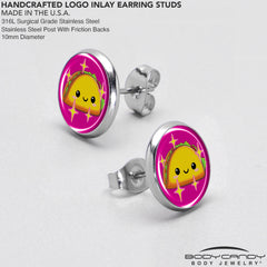 Mexican Fiesta Cute Taco Stud Earrings by Onyx O