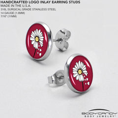 Love Me Not Flower Stud Earrings by Onyx O