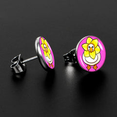Daffodil Duck Stud Earrings by Onyx O