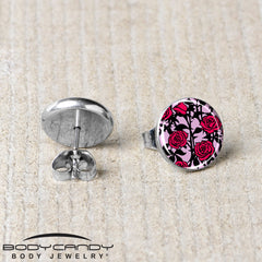 Blossom Creation Floral Love of Roses Stud Earrings by Onyx O