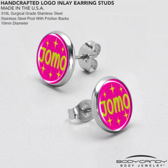 Pink JOMO Stud Earrings by Onyx O