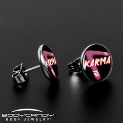 Karmic Boomerang Stud Earrings by Onyx O
