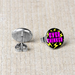 Over Thinker Impact Stud Earrings by Onyx O