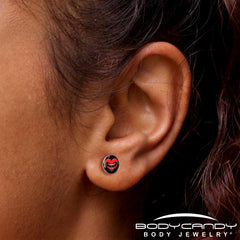 Valentine Heart Vampire Stud Earrings