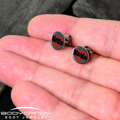 XOXO Heart Stud Earrings by Onyx O