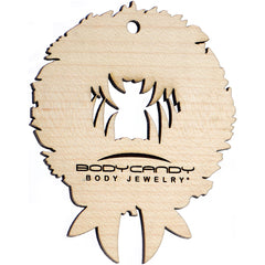 Wood Holiday Vampire Wreath Christmas Ornament