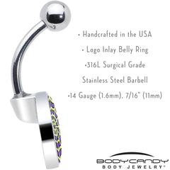 Two Tone Spider Web Belly Ring by Onyx O