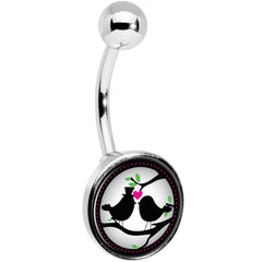 Lovebirds Silhouette Belly Ring