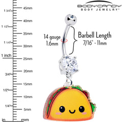 Acrylicious Taco Dangle Belly Ring by Onyx O
