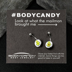 Avocado Oh BFF Set of 2 Belly Rings by Onyx O