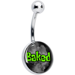 Logo Baked Stoner Belly Ring by Onyx O