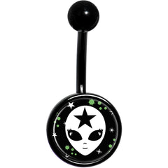 Starry Cute Alien Black Belly Ring