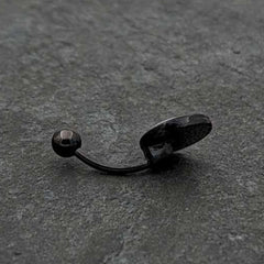 Black Glow in the Dark Holiday Peppermint Candy Belly Ring by Onyx O