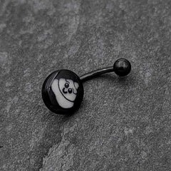 Black Glow in the Dark Poop Belly Ring by Onyx O
