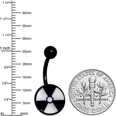 Black Glow in the Dark Radioactive Belly Ring by Onyx O