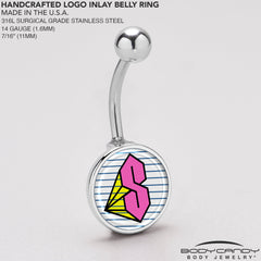 Hot Pink Cool S Belly Ring by Onyx O