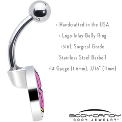 Hot Pink Cool S Belly Ring by Onyx O