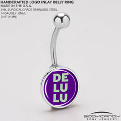 Word DELULU Belly Ring by Onyx O