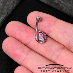 Disco Spirit Ghost Belly Ring by Onyx O