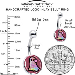 Disco Spirit Ghost Belly Ring by Onyx O