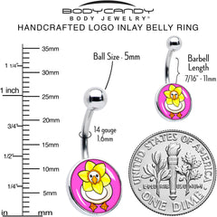 Daffodil Duck Belly Ring by Onyx O