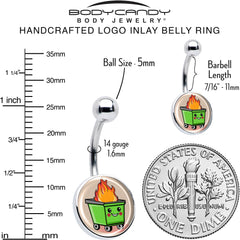 Dumpster Fire Belly Ring by Onyx O