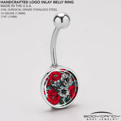 Blossom Creation Vibrant Bloom of Flowers Belly Ring by Onyx O