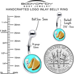 Fortune Cookie Belly Ring by Onyx O