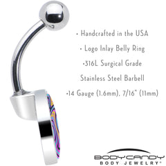 Funky Swirls Belly Ring by Onyx O