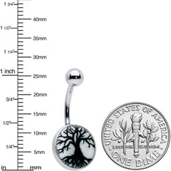 Glow in the Dark Tree of Life Belly Ring by Onyx O