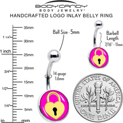 Heart Lock Belly Ring by Onyx O