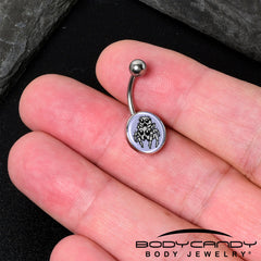 Leaping Leapfrog Spiders Belly Ring by Onyx O