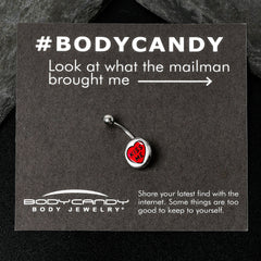 Kiss Me Candy Heart Belly Ring by Onyx O
