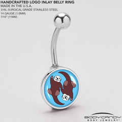 Oh My Otters Animal Belly Ring by Onyx O