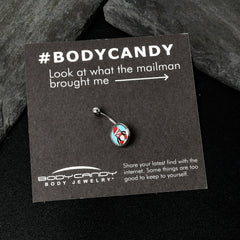 Snowfall Holiday Penguin Belly Ring by Onyx O