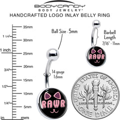 RAWR Kitty Cat Belly Ring by Onyx O