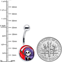Grim Reaper Belly Ring by Onyx O