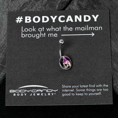 Burning Skull Candle Belly Ring by Onyx O