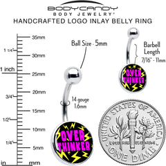 Over Thinker Impact Belly Ring by Onyx O