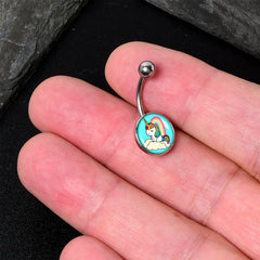 Rainbow Unicorn Belly Ring by Onyx O