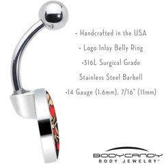 Valentine Heart Voodoo Doll Belly Ring
