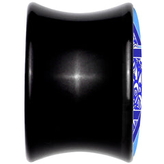 Floral Star of David Black Acrylic Saddle Plug Set by Onyx O