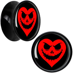 Valentine Jack O Heart Black Acrylic Saddle Plug Set by Onyx O