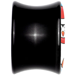 Black Acrylic Snowfall Holiday Penguin Double Flare Plug Set by Onyx O