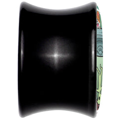 0G Reverse Alien UFO Abduction Black Acrylic Saddle Plug Set by Onyx O